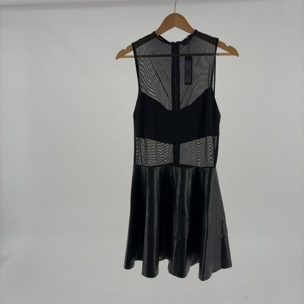 Alice + Olivia Mesh Drop Waist Flared Mini Dress